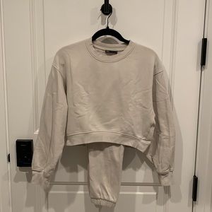 ZARA beige sweatsuit set